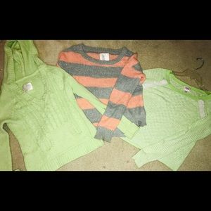 Justice Sweaters- Set of 3